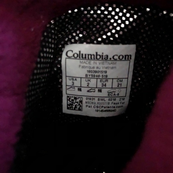 Columbia Girls Snow ⛄️ Boots size 3Y - Picture 7 of 7